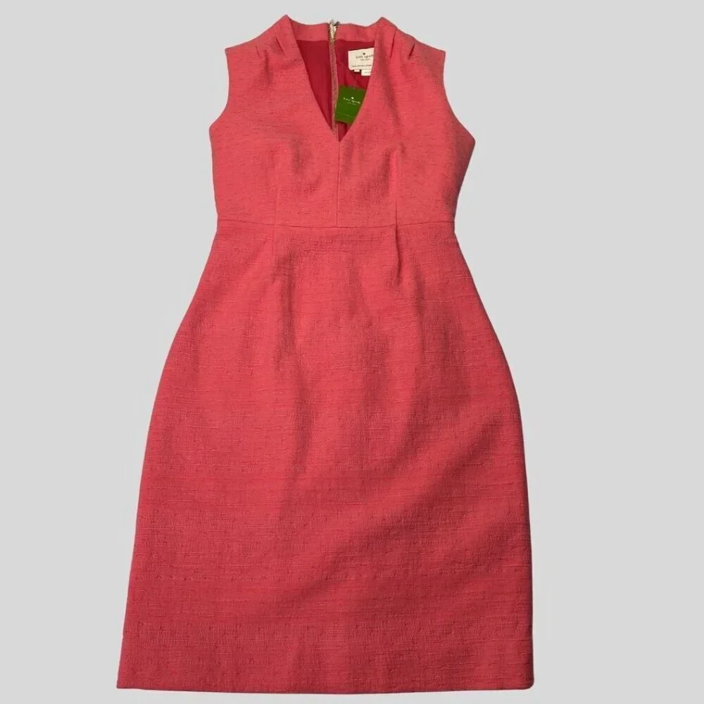KATE SPADE NWT Gwendolyn Havana Coral Pink Dress Size 2
